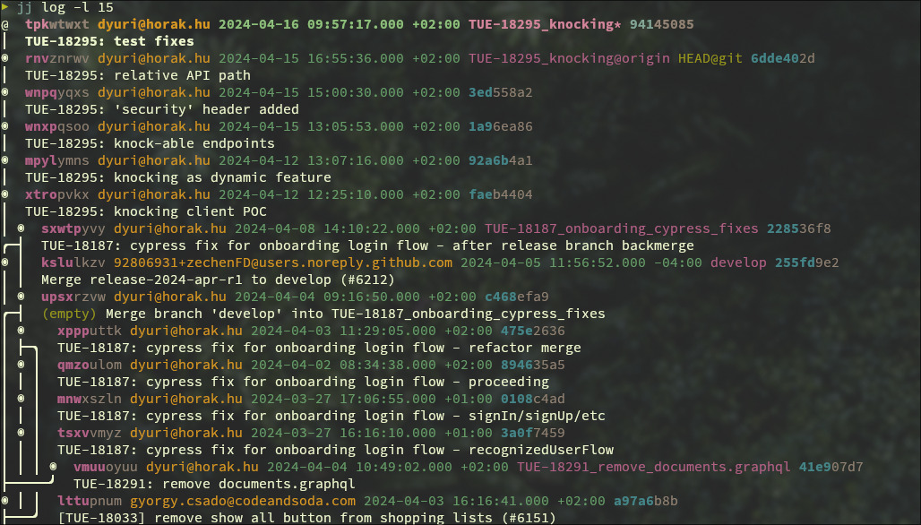 jj log